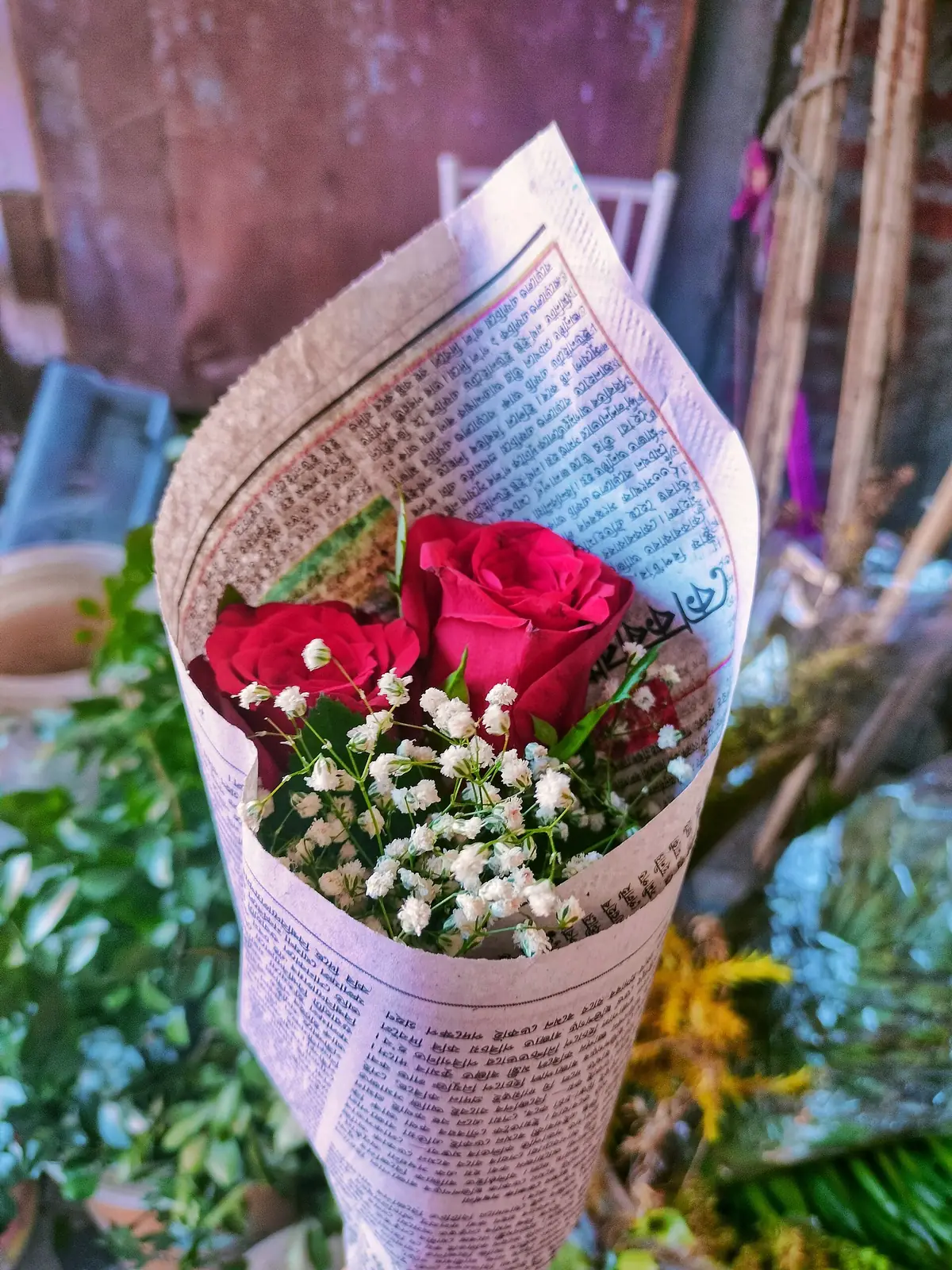 Bó hoa Đỏ say