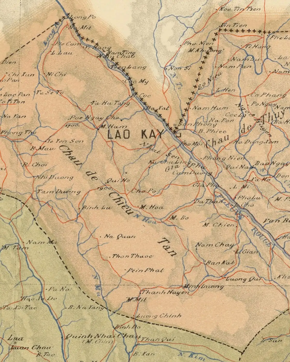 Bản đồ cổ tỉnh Lào Cai (1891) — nơi mỗi lịch trình riêng bắt đầu