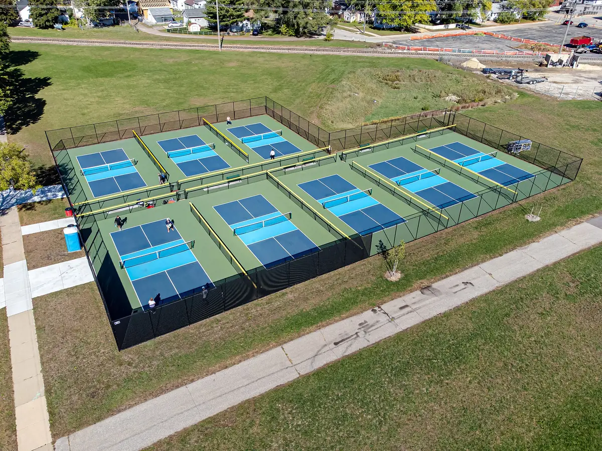 Cụm sân pickleball nhìn từ trên cao