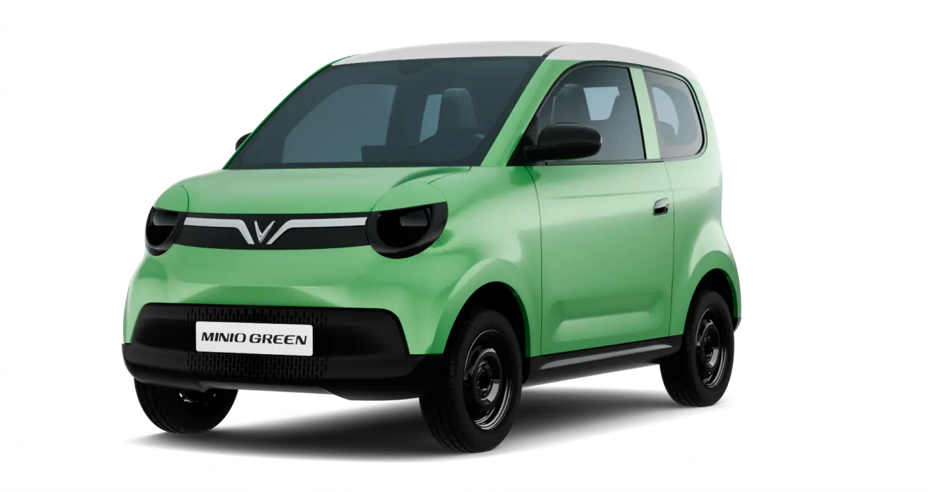 VinFast Minio Green màu Tropical Jade Body - Infinity Blanc Roof