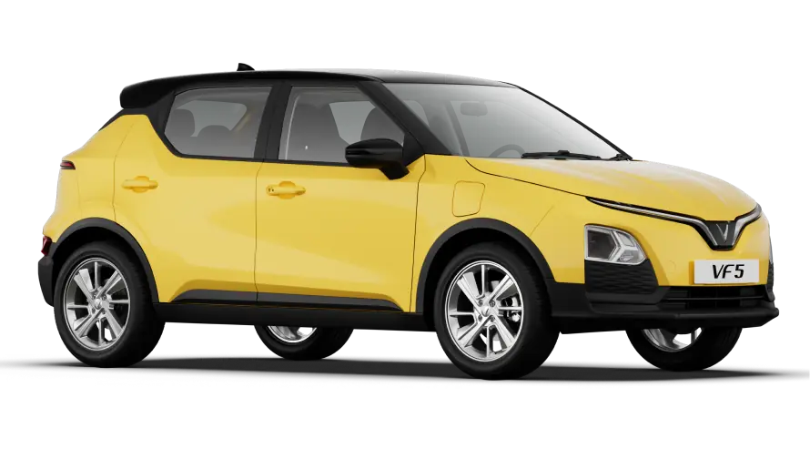 VinFast VF 5 màu Summer Yellow Body - Jet Black Roof