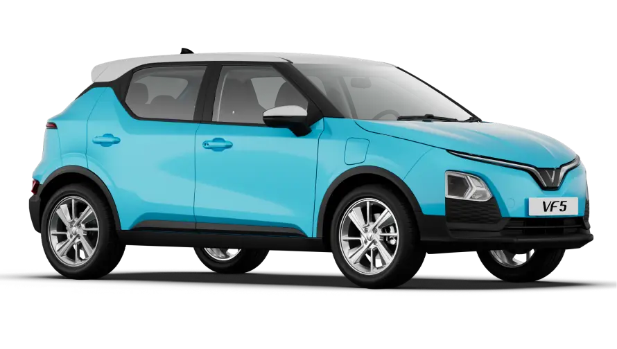 VinFast VF 5 màu Sky Blue - Infinity Blanc Roof