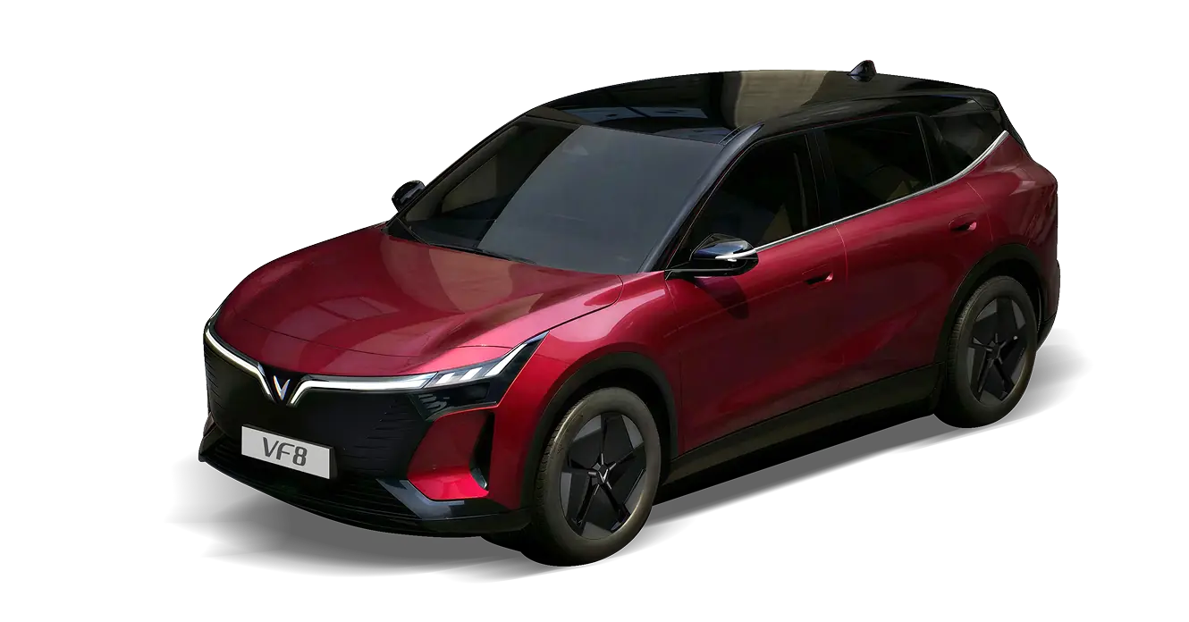 VinFast VF 8 Thế hệ mới màu Solar Ruby Body - Jet Black Roof