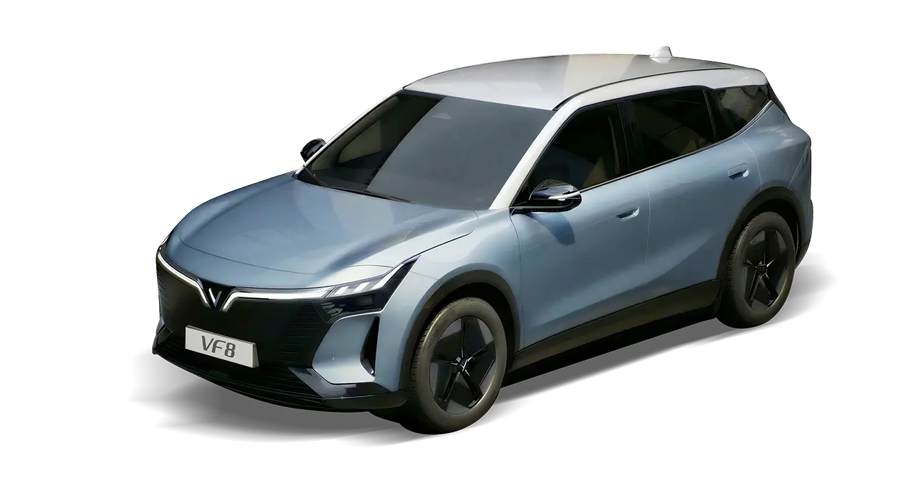 VinFast VF 8 Thế hệ mới màu Starburst Blue Body - Infinity Blanc Roof