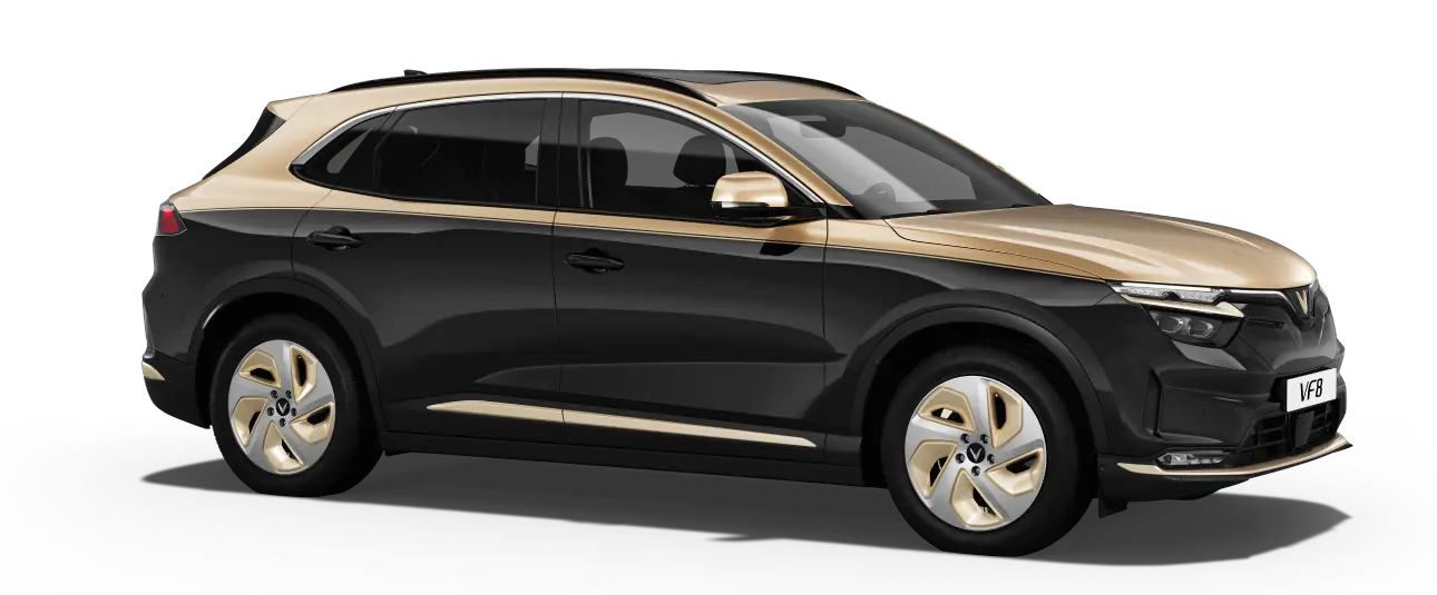 VinFast VF 8 màu Jet Black - Mystery Bronze Roof